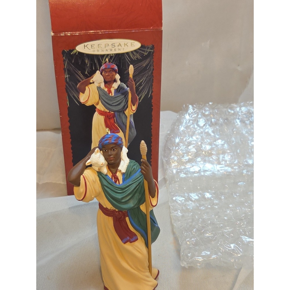 Hallmark Keepsake Ornament Kindly Shepherd - 1996 - Black Christmas Nativity